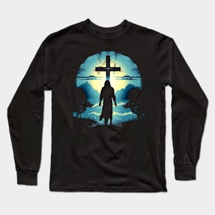 Jesus and the cross Long Sleeve T-Shirt